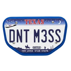Texas License Football Back Plate - Adult