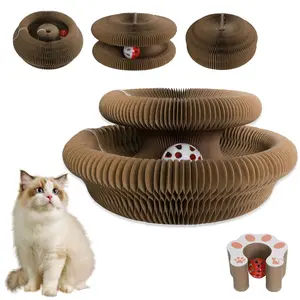 Magic Organ Cat Scratcher Board Cat Ball Adventure The Ultimate Interactive Mental Physical Exercise for Indoor Cats Toy