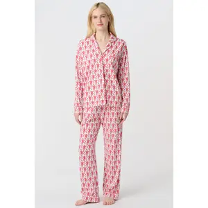 Monkey Long Sleeve Polo Pajamas