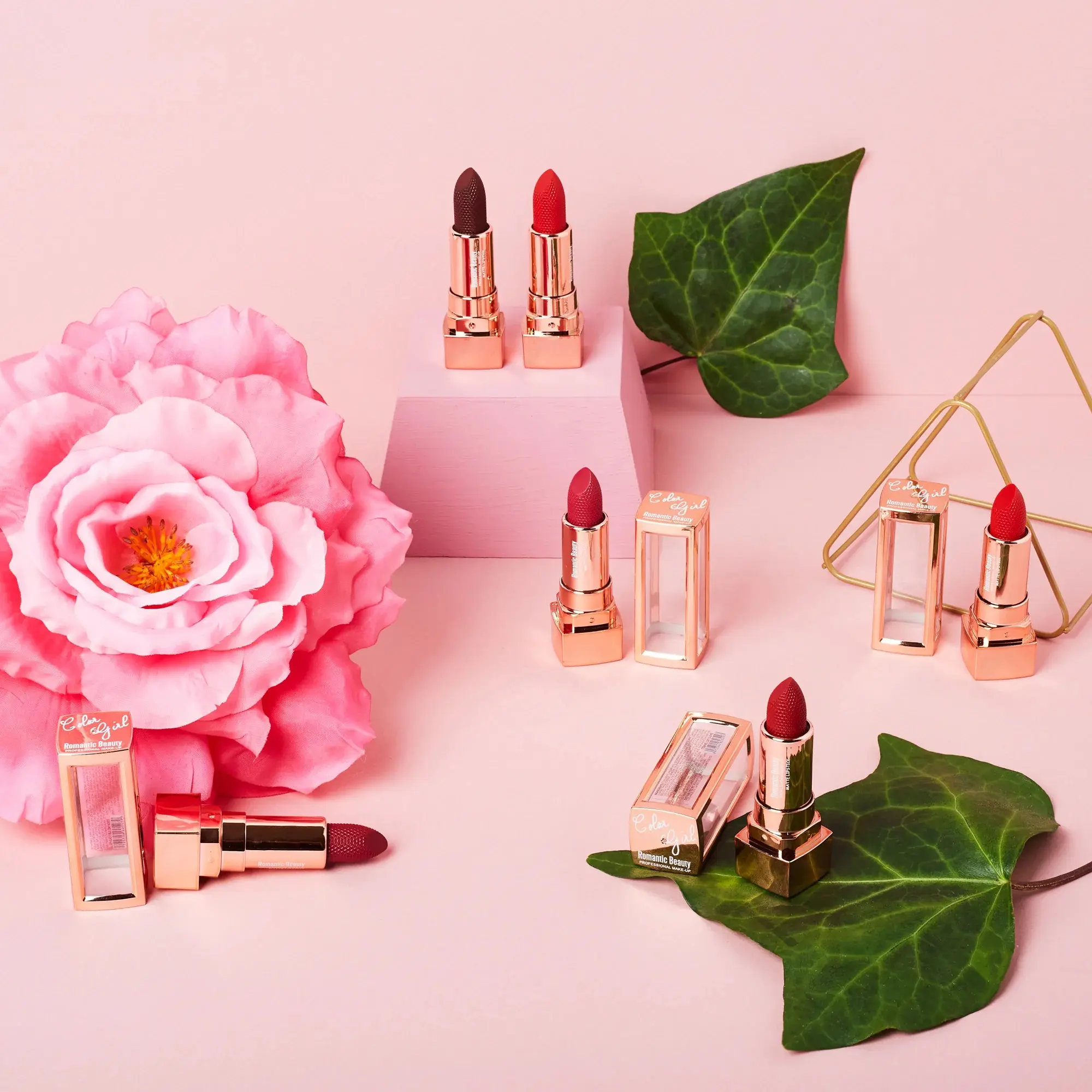 Romantic Beauty Matte Lipstick, Makeup, Red Matte lip, Light scented, , long-lasting, smooth, creamy, Long Lasting, Transfer Proof, , Vitamin E. lipstick