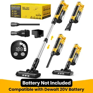 【Battery Not Included】350W Cordless Vacuum Cleaner for Dewalt 20v Battery, 35kPa Brushless Lightweight Stick Vacuum with 3 Mode Suction,6 in 1 Stick Vacuum Cleaner with HEPA for Floor,Carpet, Car