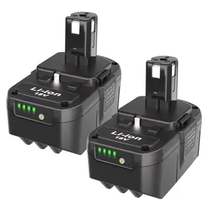 2-Pack  8.0 High Capacity 18V Battery for Ryobi ONE+ Tools, Replacement for P108 P102 P107, Compatible with Ryobi 18V Cordless Power Tools