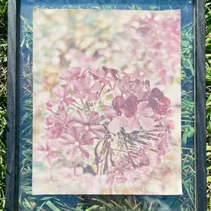 Pink hydrangea framed canvas print Decor Glass Photo Decoration Gift Ornaments