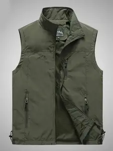 Spring  autumn summer mens fishing vest mens outdoor mountaineering camping functional lure multifunctional tactical vest summer workwear photography vest Gilet Fitted