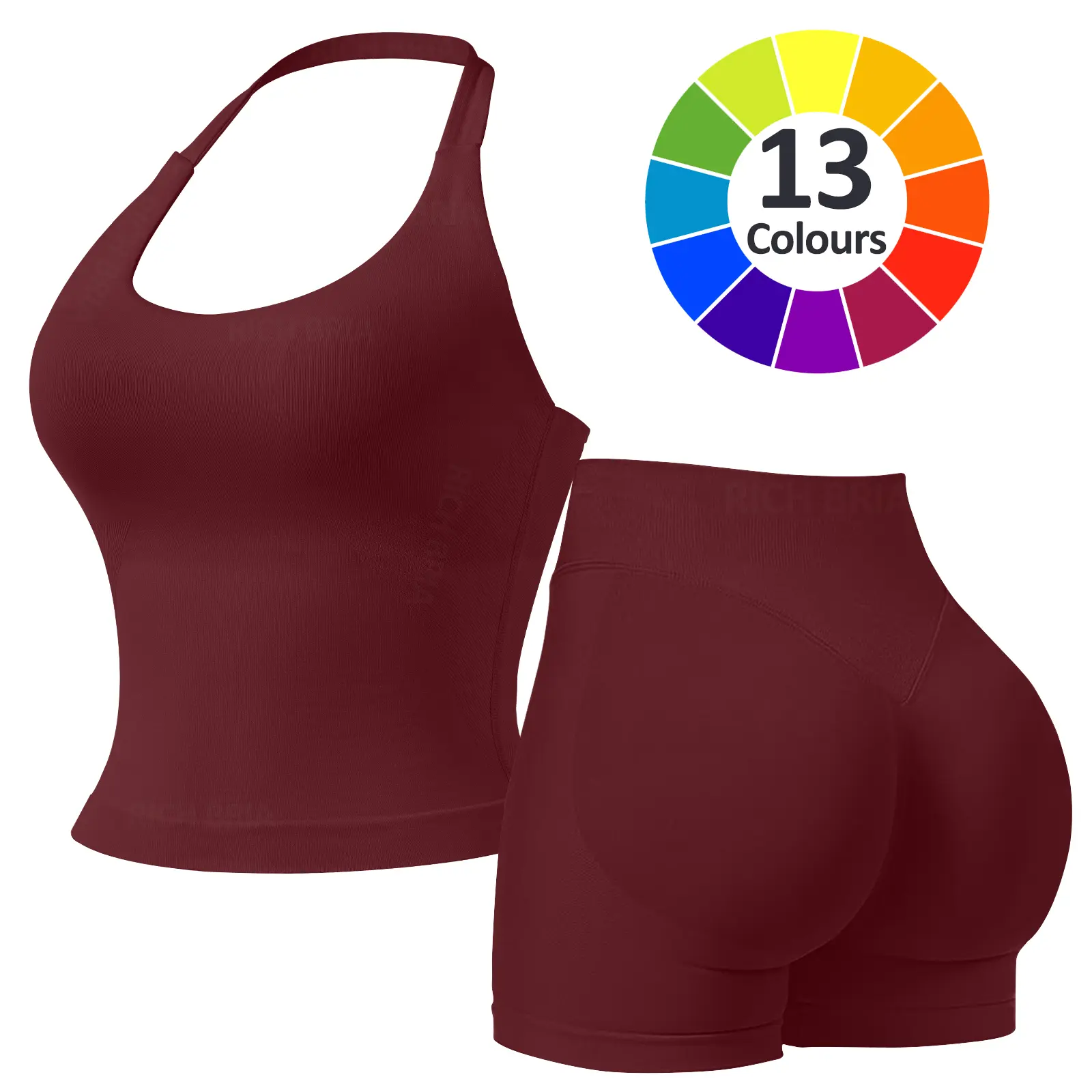 Wine Red - Halter Top Set