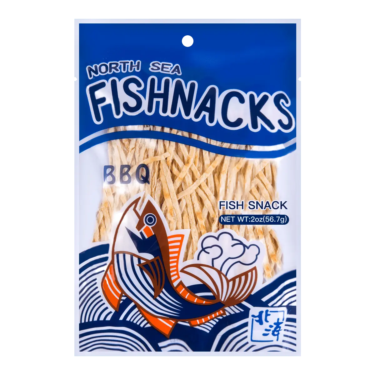 NORTH SEA Taiwanese Grilled Cod Fish Jerky Snacks - 56.7g Savory Seafood Bites