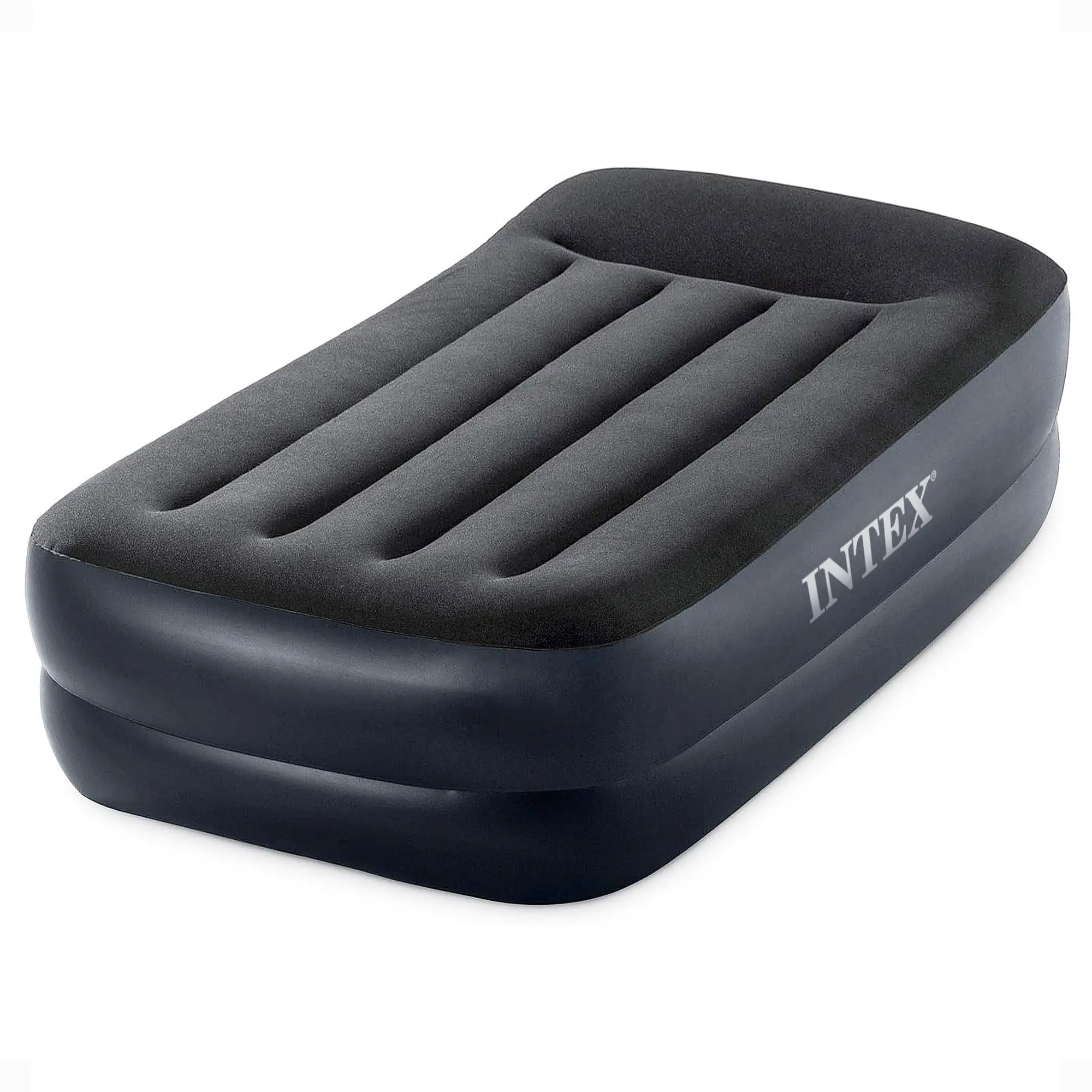 Intex Dura Beam Plus Pillow Raised Airbed Mattress with Built in Pump, Twin Intex Dura Beam Plus Pillow Raised Airbed Mattress with Built in Pump, Twin