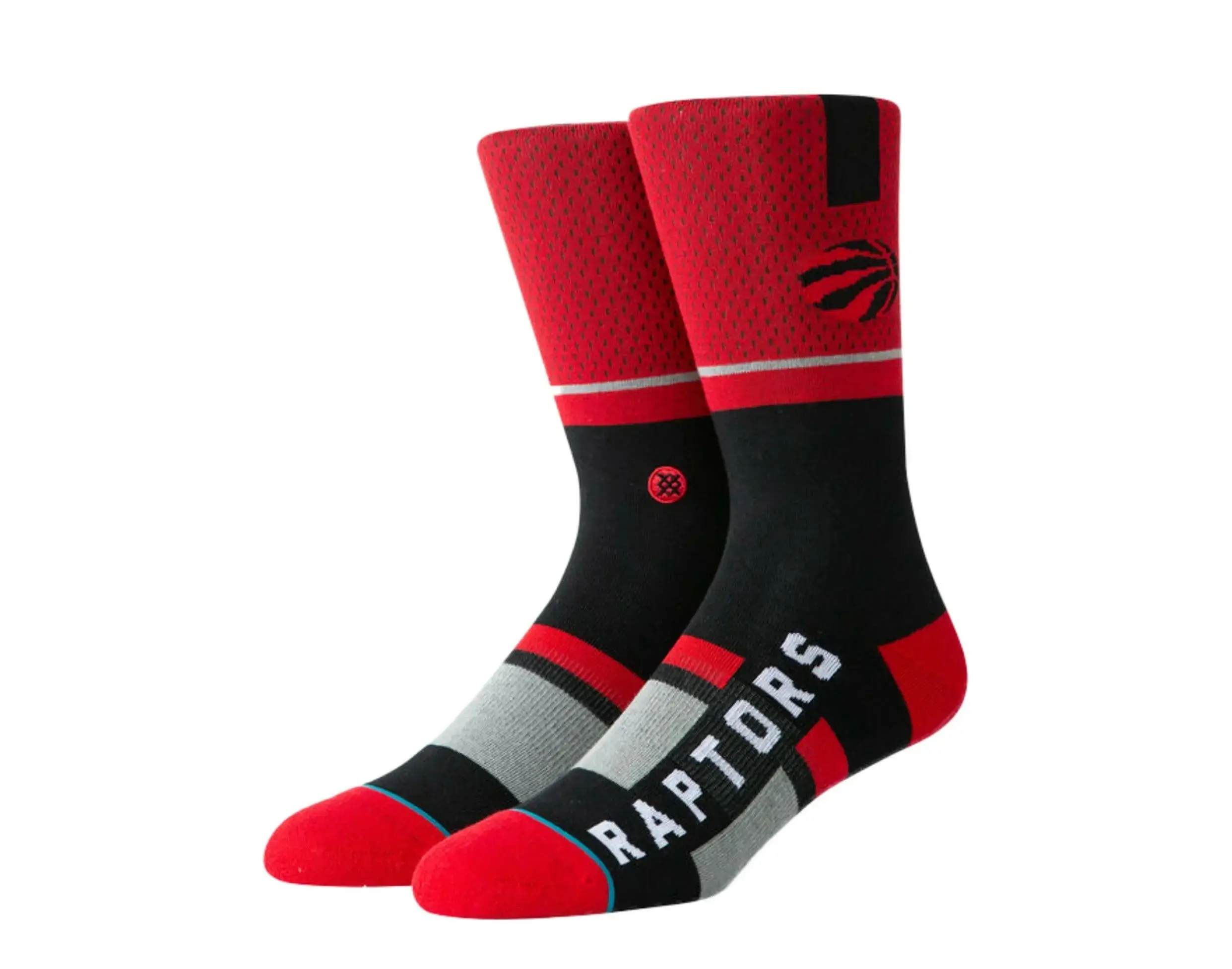 Stance Raptors Shortcut NBA Crew Socks in Red/Black | Men's