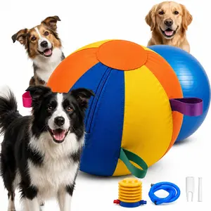 High-energy dog herding ball (push-and-pull interactive chase toy) suitable for outdoor supervision play