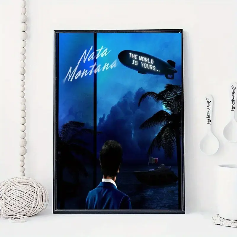 [UNFRAMED POSTER] Nata Montana The World Is Yours Music Cover Poster, Ideal Gift For Bedroom Living Room Corridor, Wall Art, Wall Decor, Fall Decor, Wall Decor, Room Decoration, No Frame