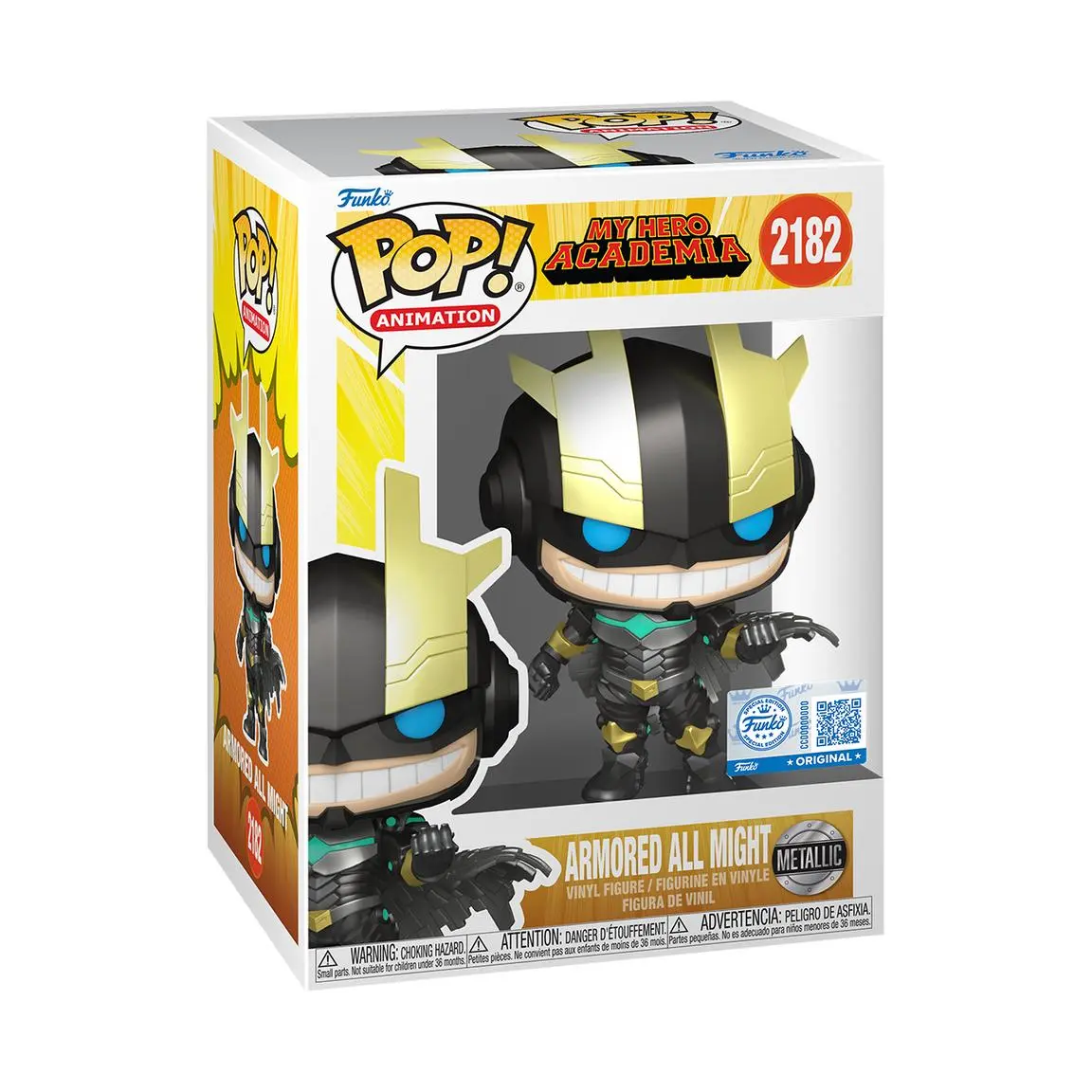 Funko My Hero Academia Armored Hero All Might Official Anime Vinyl Figure - Soft Vinyl Material, Metallic Finish, GameStop Exclusives, Collectible Figurine for Fans of the Series