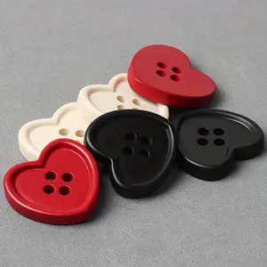 Heart Shaped Button, 10pcs Decorative Craft Button, DIY Accessories for Clothing, Decorative Craft for Supplies
