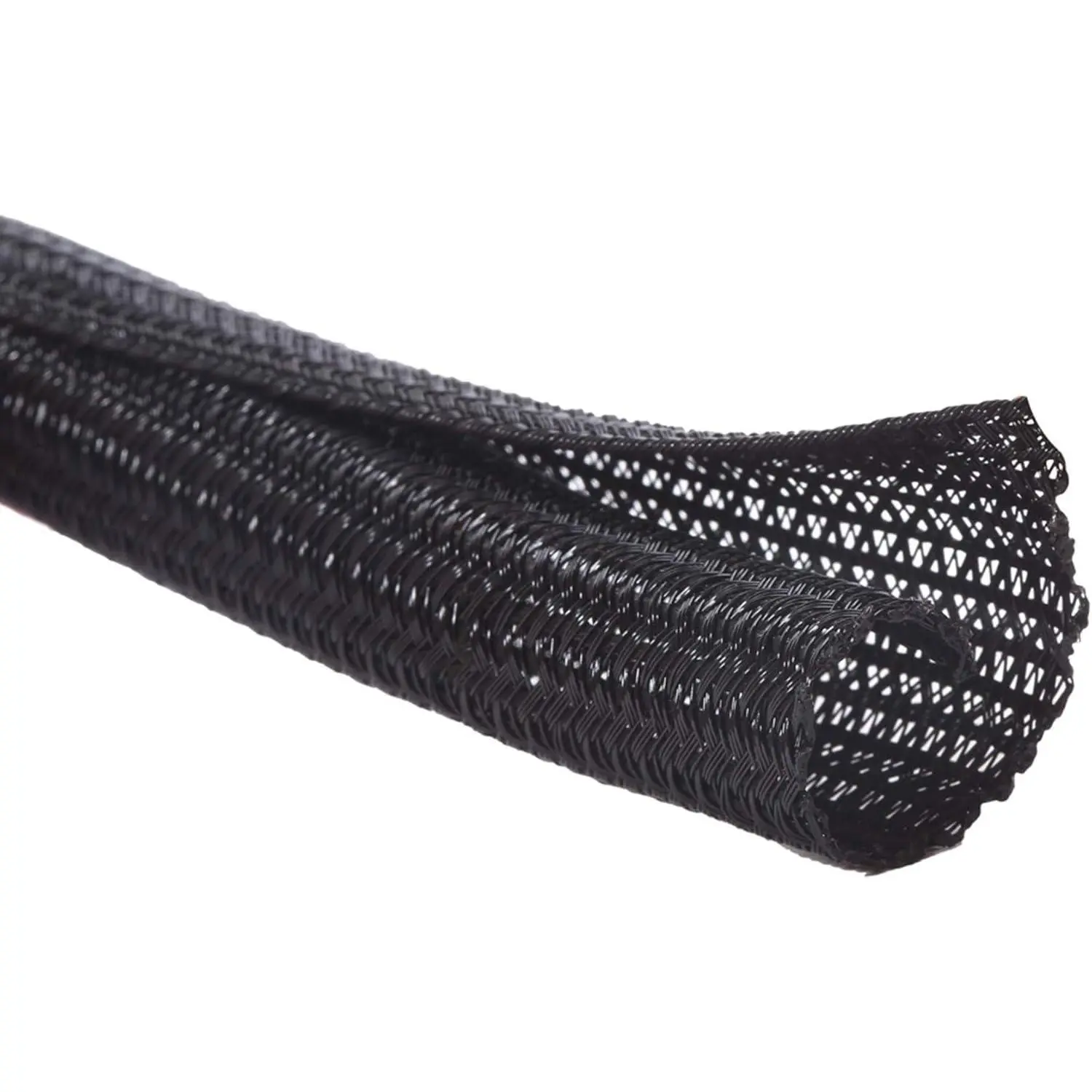 10ft - 1/2 inch Cord Protector Wire Loom Tubing Cable Sleeve Split Sleeving For USB Cable Power Cord Audio Video Cable – Protect Cat From Chewing - Black