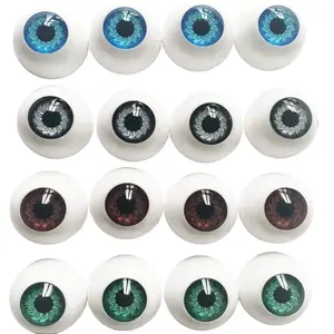 8 Pairs 22mm Half Round Realistic Acrylic Eyes for Halloween Props, Masks, Dolls or Bears Craft Plastic Eyeballs (22mm/0.87inch) - Home Improvement.