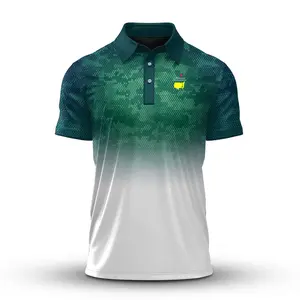 Vintage Green Half Camo Masters Polo Shirt Golf Short Sleeve Fan-Made All-Over Print