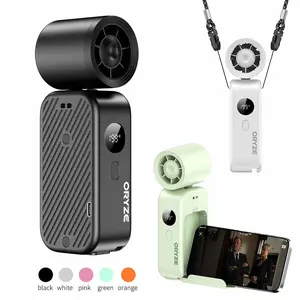 【2026 New】Portable Handheld Fan with Stand, Turbo Boost Technology,199 Adjustable Speeds, Foldable &Wearable (Waist/Neck Clip) for Travel, Outdoor, Summer