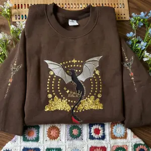 Celestial T0.0thless Embroidered Hoodie, Night Fury Starry Sweatshirt, HTTYD Gold Dragon Fan Art, Unique How to Train Your Dragon Gift