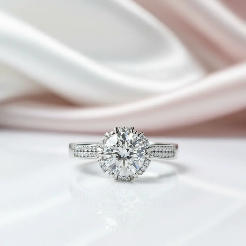 Crown Diamond Option 1Ct VVS1 Engagement Ring