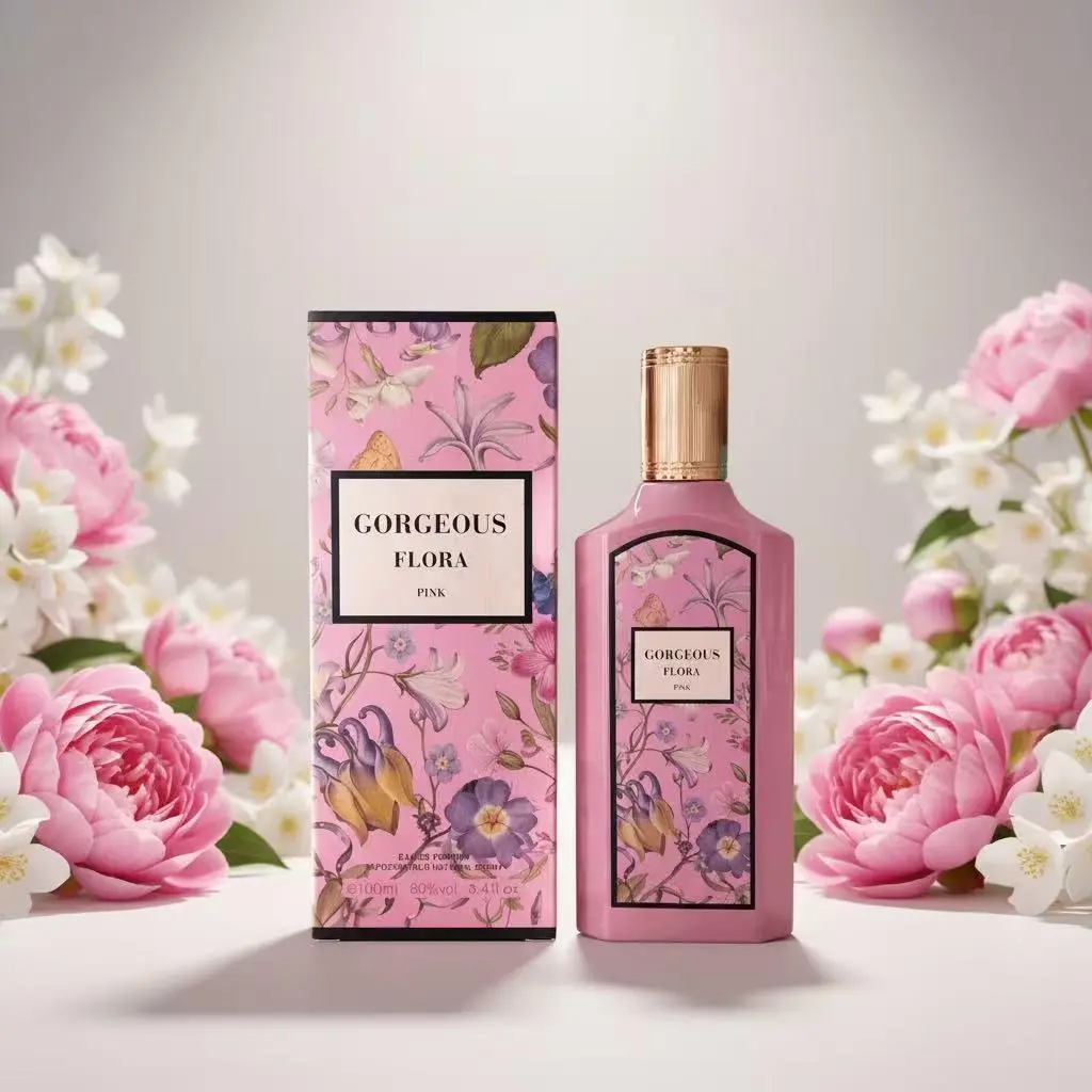 Gorgeous Flora Pink Eau De Parfum - 100ml Floral Fragrance for Women A Captivating Bouquet of Fresh Flowers, Premium EDP 3.4 fl.oz
