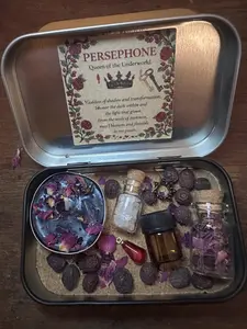 Persephone Travel Altar Tin, Goddess Kit