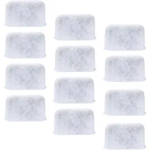 Charcoal Water Filter for Cuisinart SS-10, SS-15, SS-700, DCC-1200, DCC-3200, DCC-3000(P1) Coffee Makers Filter Replacement (12Pack).