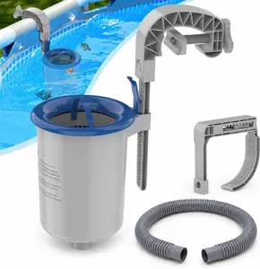 Sepetrel Above Ground Pool Wall Mount Surface Skimmer, Efficient Debris-Removing Accessory for Inflatable Collar, Tubular & Metal Frame Pools with Floating Skimmer Basket, Pool Accessories