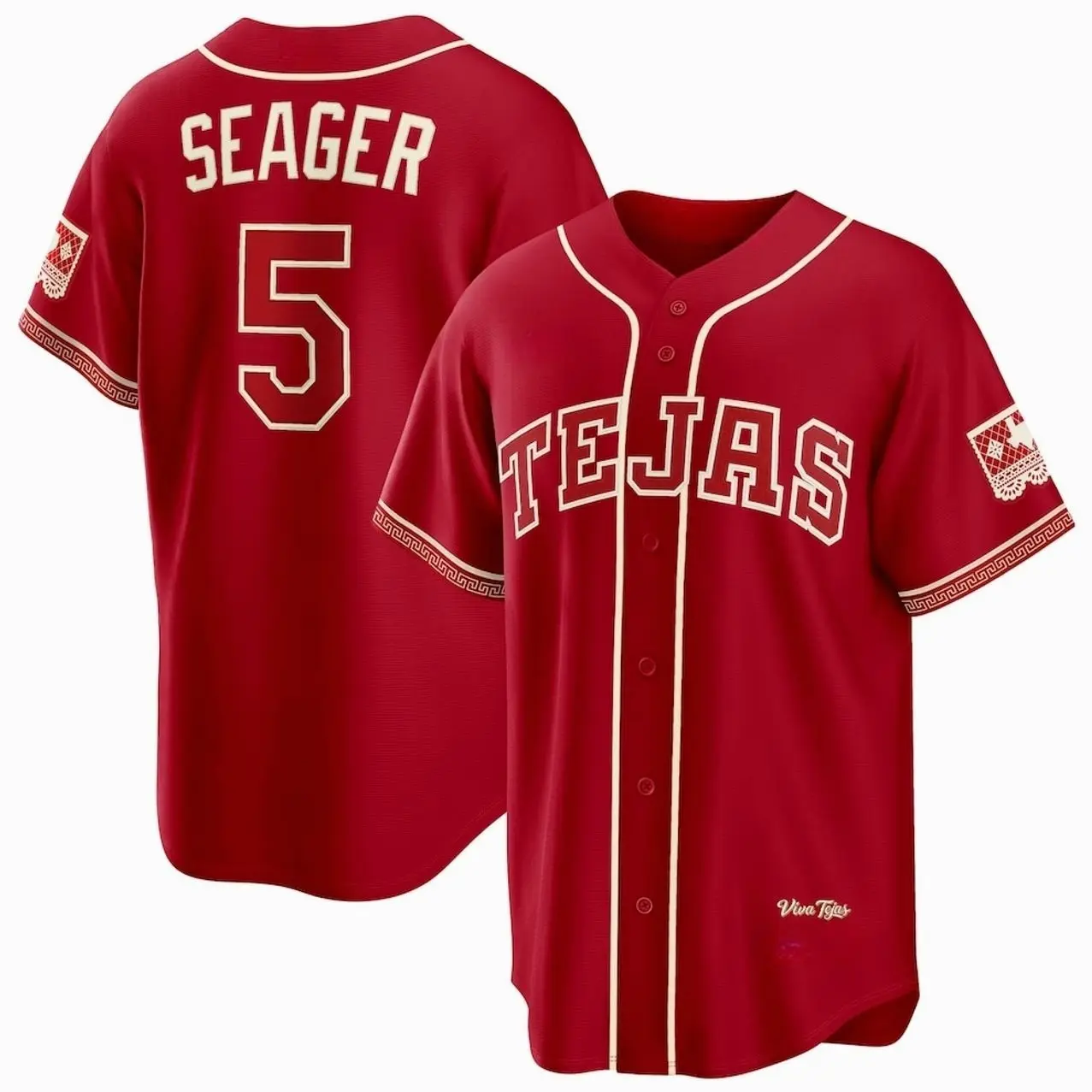 Unisex Baseball Tejas USA Seager 5 2026 City Connect Stadium Jersey - Red
