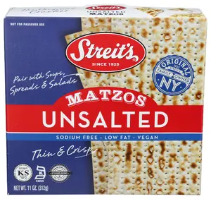 Streits Matzo Unsalted - 11.000 OZ