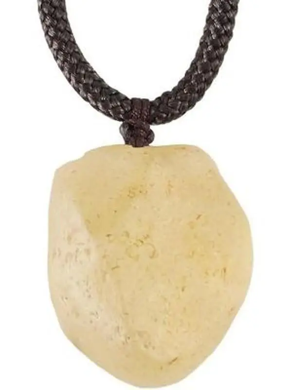 Natural Golden Libyan Desert Glass Tektite Necklace, Irregular-Shape Raw Tektite Jewelry for Fashion Accessory Enthusiasts, 25*18*5Mm, Clarity, Adjustable, Bubble Inclusions, 5-10G/0.17-0.35Ounces, One-Piece