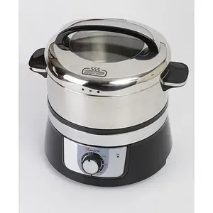 EuroCuisine Electric Stainless Steel Food Steamer - Black EuroCuisine Electric Stainless Steel Food Steamer - Black