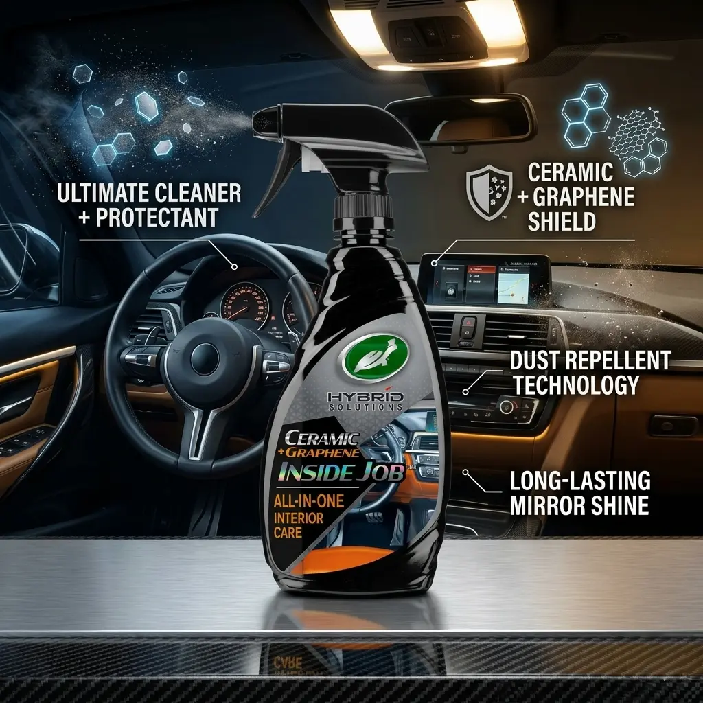 Hybrid Solutions Inside Job, All Purpose Ceramic Interior Car Cleaner and Protectant, Cleans, Deodorizes and Protects Leather Car Seats, Vinyl, Rubber, and Plastic, 16 fl oz (Pack of 1)