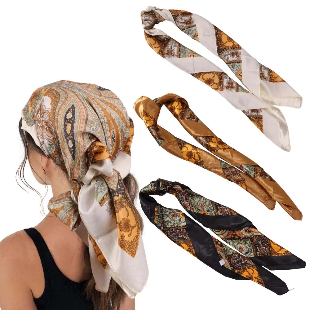 Women's Head Scarf, Printed Bohemian Style Woven Neck Wrap, Versatile Female Head Scarf Headband for Outdoor Travel, Casual, Bohowrap, Wovencraftsmanship, Traveloutdoors, Outdoor Travel Occasions, Elegant, Shawl, Headscarf, Boho Shawl Wrap, Woven Fabric