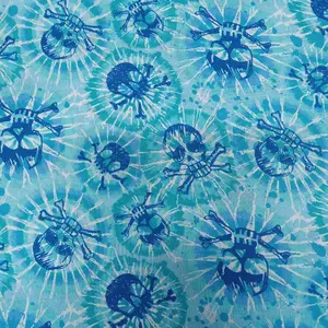 Tie Dye Skull Cotton Fabric