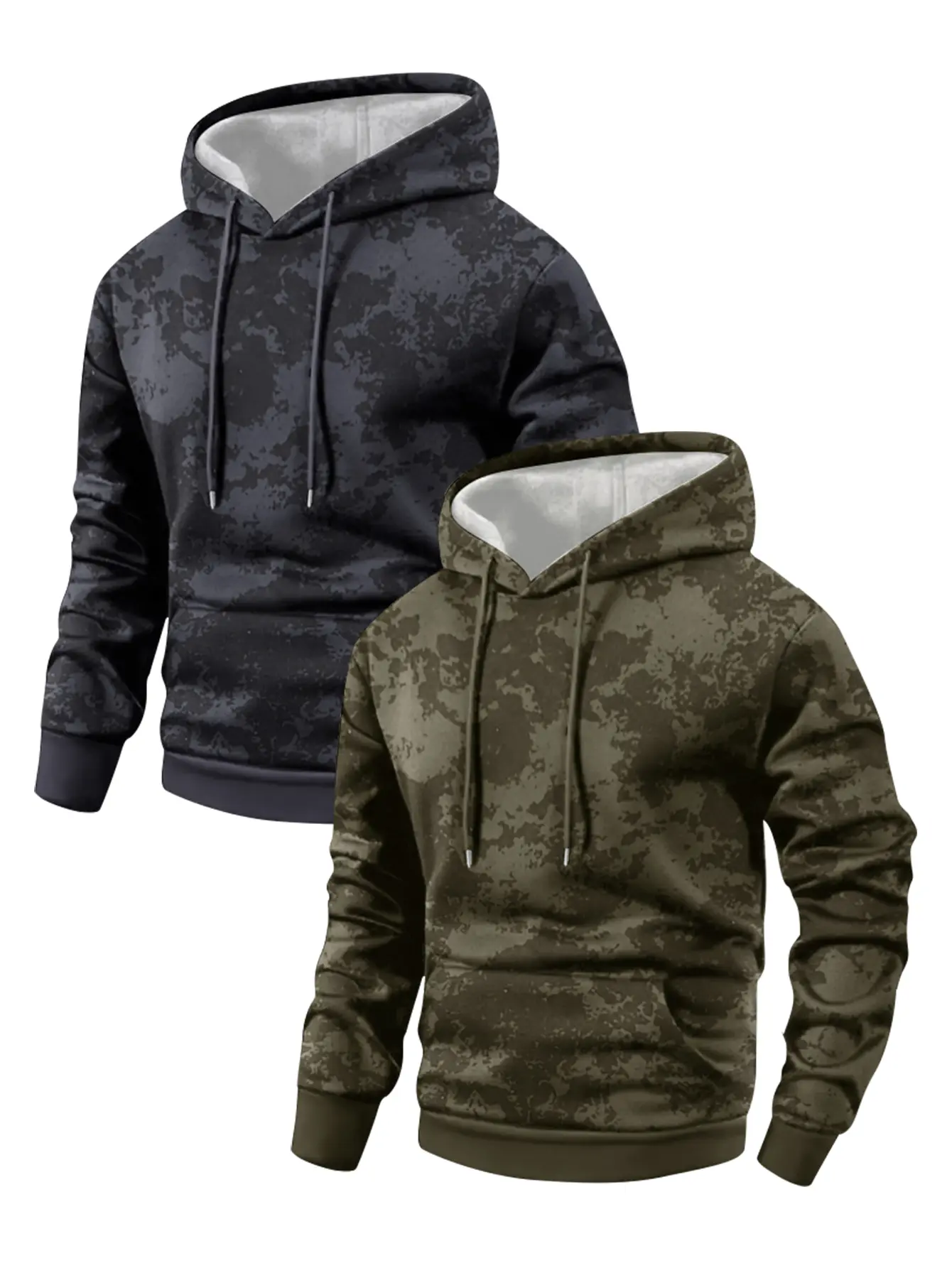Men's Spring & Autumn Thin Long-Sleeve Hooded Sweatshirt - Personalized Letter Coconut Print, Pocket, Athleisure Wear for Work & Casual OOTD, Ideal Husband Gift, Trendy Streetwear Brand Clothing, Outfit Inspiration, Sport, Long Sleeves, Light Warmth, All-