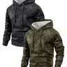 Men's Fitted 2pcs-1 Thin Long-Sleeve Graphic Hoodies - Spring & Autumn Pocketed Coconut Cloud Sweatshirts, Personalized Letter Print, Athleisure Tops, New Year/Party Gifts, Chic Work/Casual OOTD, s Size Option