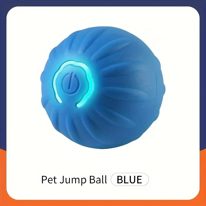 [Interactive LED Dog Ball] Interactive LED Glow-in-the-Dark USB-C Rechargeable Dog Ball | Automatic Jumping Toy for Small Dogs & Puppies, Durable Pet