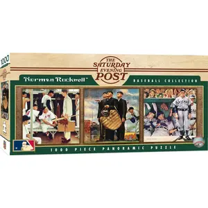 Saturday Evening Post - Baseball Collection 1000 Piece Panoramic Puzzle