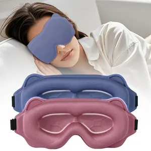 3D Contoured Sleep Mask with Deep Eye Cavity – 100% Blackout, No Light Leakage, Ultra Soft & Skin-Friendly for Eyelash Extension Protection, Perfect for Travel, Nap, Daily Use