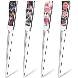 4 Pieces Letter Opener Knife Fancy Stainless Steel Envelope Openers Slitter Lightweight Mail Opener Tool for Women Men Graduation Gift Office Home School Supplies(Vintage Style)
