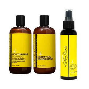 The Ashley Marie Collection Complete Moisture Care System | Moisturizing Shampoo, Hydrating Conditioner & Leave-In Protector by The Hair Diagram