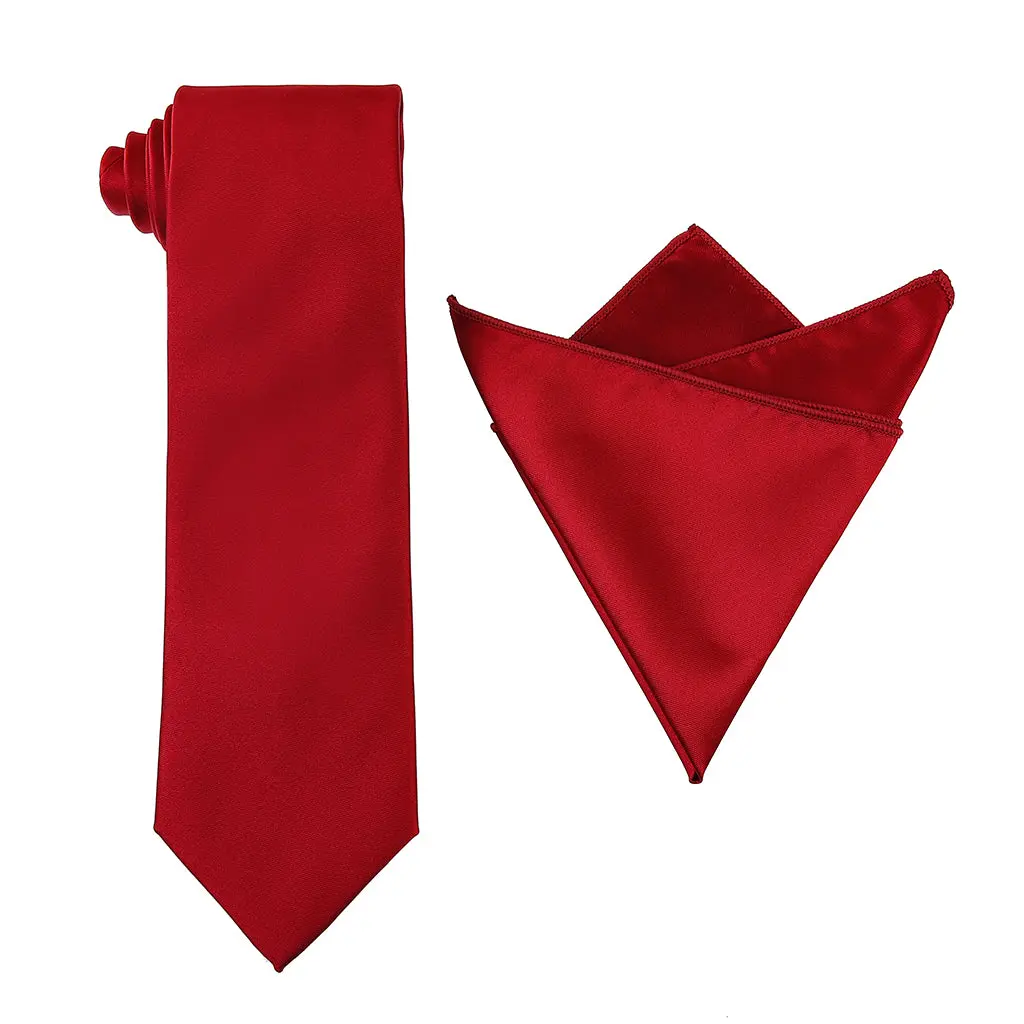 Solid Tie & Hanky Set