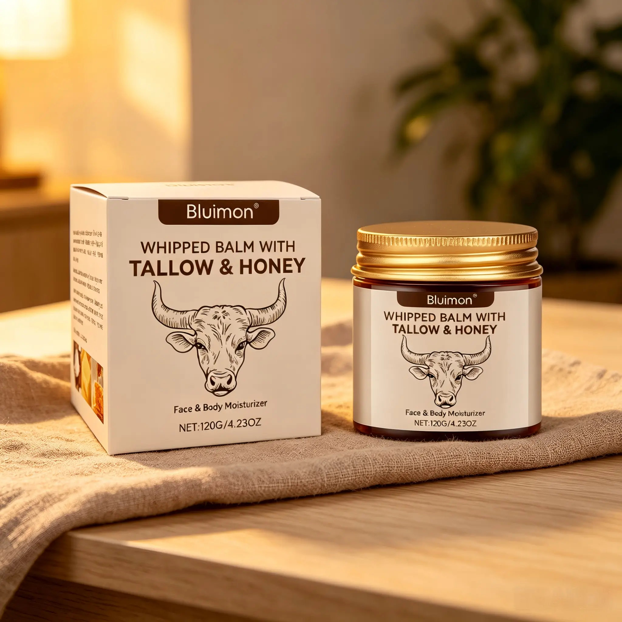 All-Natural Grass-Fed Tallow & Honey Balm - Handmade Organic Moisturizer for Smooth, Nourished Skin
