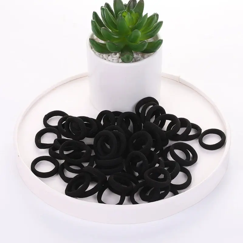 【Don't buy - Free gift 】MYLOCKME Hair Ties for Women, Cotton Seamless Hair Bands, Elastic Ponytail Holders, No Damage For Thick Hair, 2 Inch in Diameter