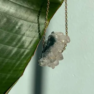 Light Amethyst Slab Necklace | Anti-stress Jewelry