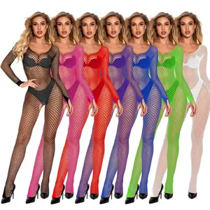 New Sexy Underwear See-through Mesh Stockings Mesh One-Piece Stockings Sling Open Gear Free from Temptation W412