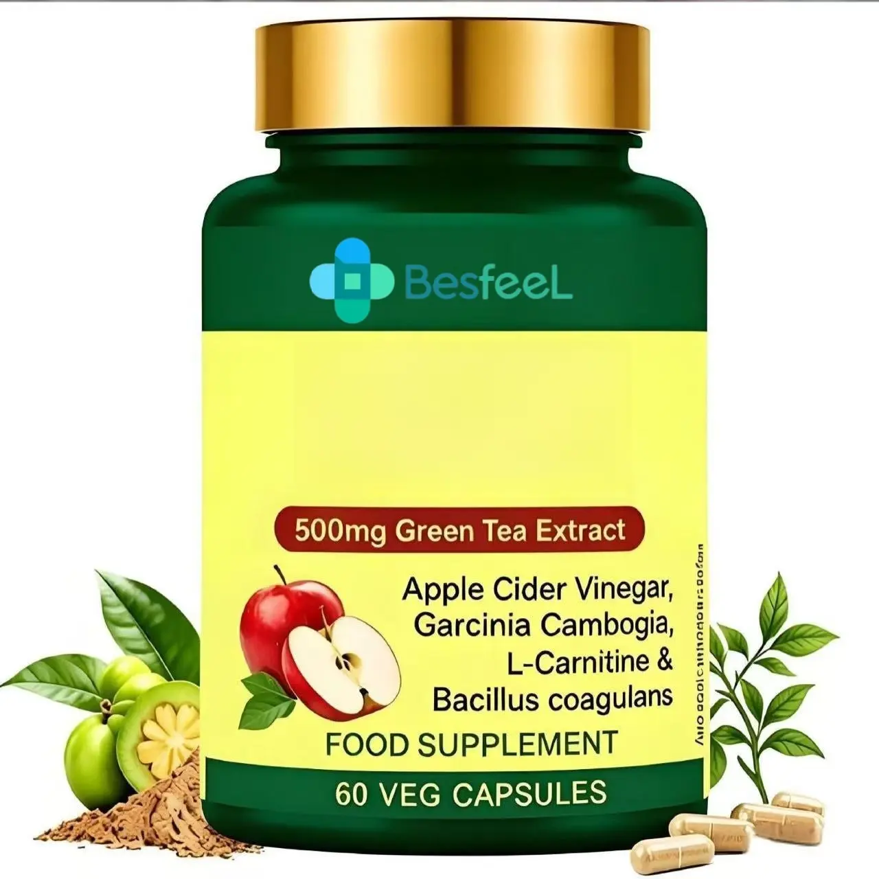 A probiotic supplement enriched with concentrated green tea extract that gently supports metabolism and revitalizes the body; results are more pronounced with long-term use.
