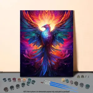 Colorful Eagle Pattern DIY Oil Painting Without Frame, DIY Paint By Number Hanging Kit For Beginner, DIY Home Decor