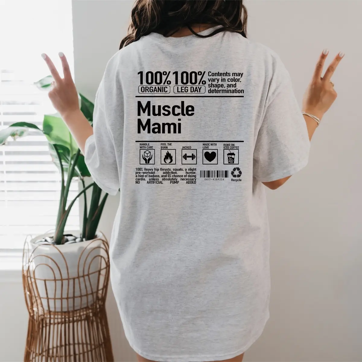 Muscle mami label shirt black print, gym shirts, oversized workout shirts, plus size t-shirts, Cotton Top, fitness clothes, working out shirt, pump cover, big t-shirts for gym Cotton Fabric Streetwear Top Womenswear