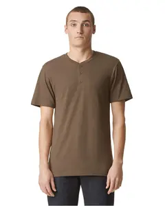 American Apparel 2004CVC CVC Henley Tee