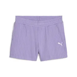 PUMA Womens Wardrobe Essentials Pointelle 4 Inch Shorts Casual Bottoms Casual - Purple